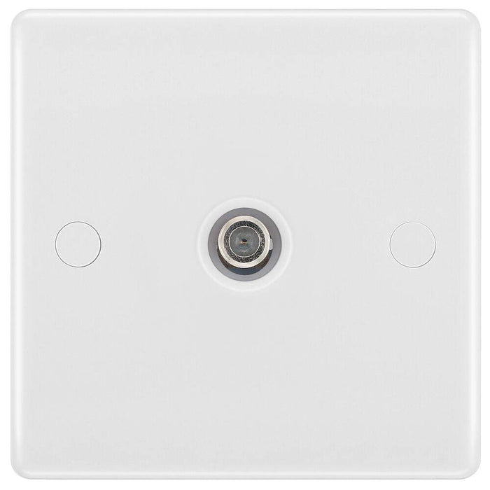BG White Moulded Satellite Socket 864 Available from RS Electrical Supplies