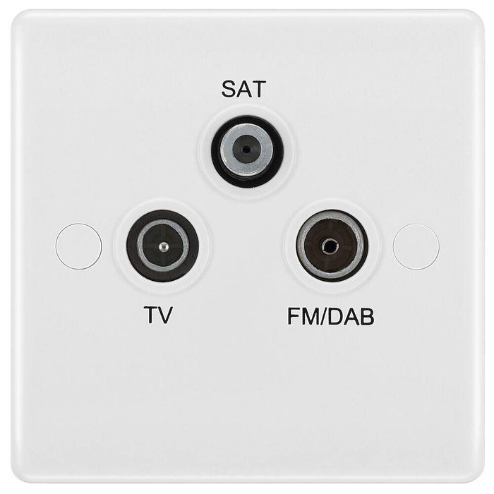 BG White Moulded TV/FM/SAT Socket 867 Available from RS Electrical Supplies