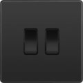 bg evolve black chrome 2g 2w light switch pcdbc42b Available From RS Electrical Supplies