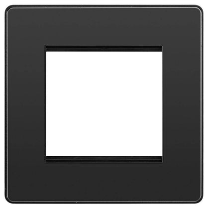 BG Evolve Black Chrome 2G Euro Module Plate PCDBCEMS2B