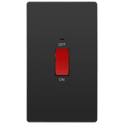 bg evolve black chrome 45a double pole switch with led pcdbc72b Available From RS Electrical Supplies