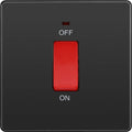 bg evolve black chrome 45a double pole switch with led pcdbc74b Available From RS Electrical Supplies