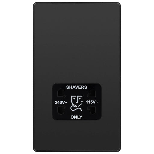 bg evolve black chrome dual voltage shaver socket pcdbc20b Available From RS Electrical Supplies