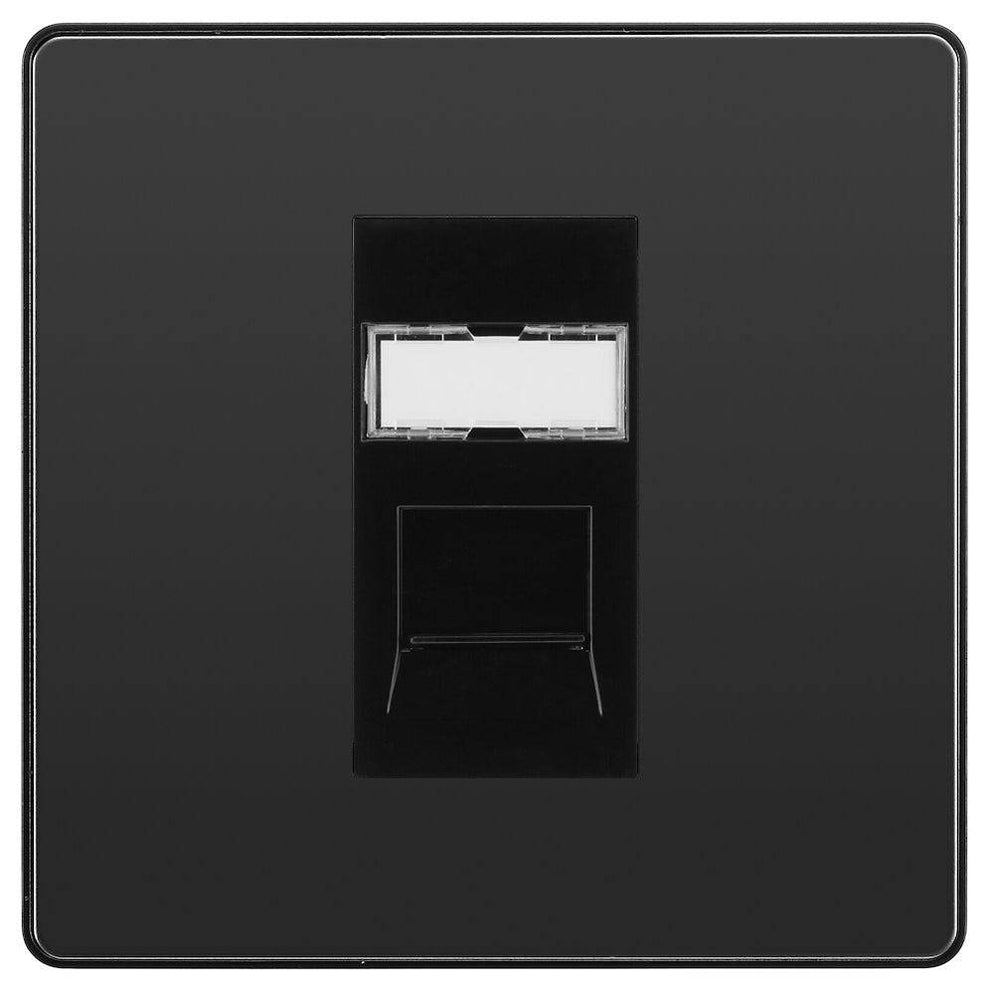 BG Evolve Black Chrome RJ45 Cat5E Data Outlet PCDBCRJ451B | RS ...