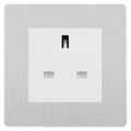 BG Evolve Brushed Steel 13A Unswitched Socket PCDBS13AUSSW Available from RS Electrical Supplies