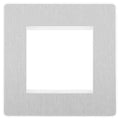 BG Evolve Brushed Steel 2G Euro Module Plate PCDBSEMS2W Available from RS Electrical Supplies
