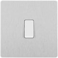 BG Evolve Brushed Steel Intermediate Light Switch PCDBS13W Available from RS Electrical Supplies
