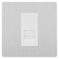 BG Evolve Brushed Steel Master Telephone Socket PCDBSBTM1W Available from RS Electrical Supplies