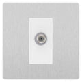 BG Evolve Brushed Steel Satellite Socket PCDBS61W Available from RS Electrical Supplies