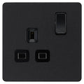 BG Evolve Matt Black 13A Single Socket PCDMB21B Available from RS Electrical Supplies