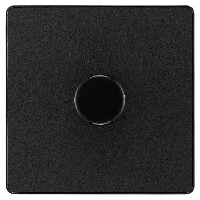 BG Evolve Matt Black 1G Dimmer Switch PCDMB81B Available from RS Electrical Supplies