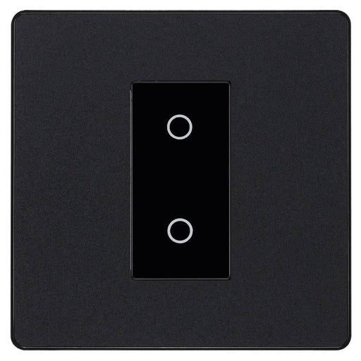BG Evolve Matt Black 1G Secondary Touch Dimmer Switch PCDMBTDS1B Available from RS Electrical Supplies