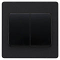 BG Evolve Matt Black 2G 2W Wide Rocker Light Switch PCDMB42WB Available from RS Electrical Supplies