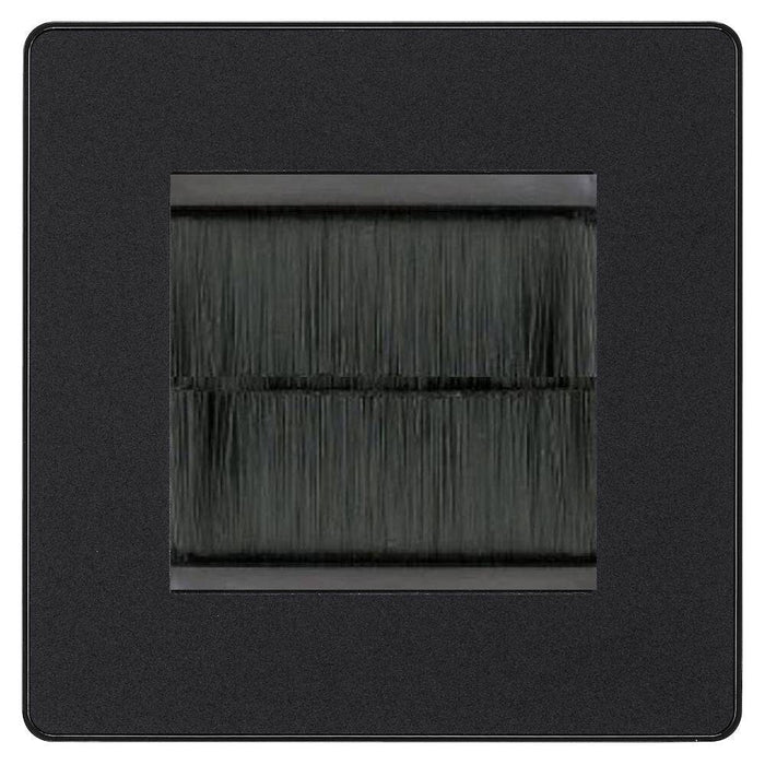 BG Evolve Matt Black 2G Cable Brush Outlet PCDMB2GBRB Available from RS Electrical Supplies