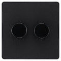 BG Evolve Matt Black 2G Dimmer Switch PCDMB82B Available from RS Electrical Supplies