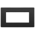 BG Evolve Matt Black 4G Euro Module Plate PCDMBEMR4B Available from RS Electrical Supplies