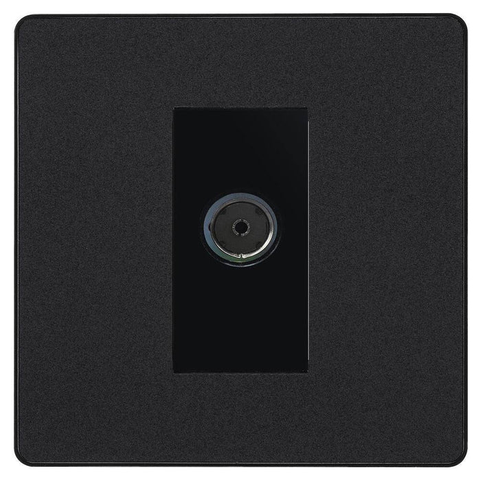 BG Evolve Matt Black Co-axial Socket PCDMB60B Available from RS Electrical Supplies