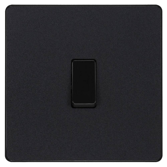 BG Evolve Matt Black Intermediate Light Switch PCDMB13B Available from RS Electrical Supplies
