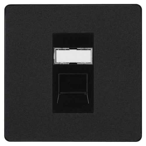 BG Evolve Matt Black RJ45 Cat6 Data Outlet PCDMBRJ4516B