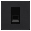 BG Evolve Matt Black Secondary Telephone Socket PCDMBBTS1B Available from RS Electrical Supplies