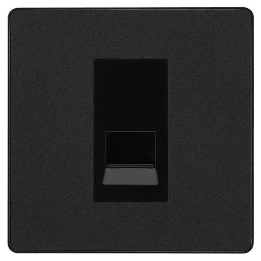 BG Evolve Matt Black Secondary Telephone Socket PCDMBBTS1B Available from RS Electrical Supplies