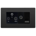 BG Evolve Matt Black TV/FM/SAT Combination TV Socket PCDMBTRI2B Available from RS Electrical Supplies
