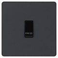 BG Evolve Matt Grey 10A Retractive Press Switch PCDMG14B Available from RS Electrical Supplies