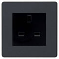 BG Evolve Matt Grey 13A Unswitched Socket PCDMG13AUSSB Available from RS Electrical Supplies