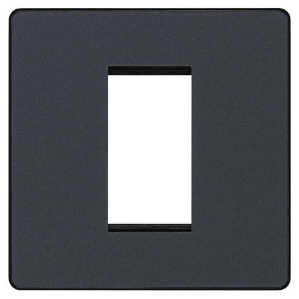 BG Evolve Matt Grey 1G Euro Module Plate PCDMGEMS1B