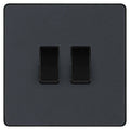 BG Evolve Matt Grey 2G 2W Light Switch PCDMG42B Available from RS Electrical Supplies
