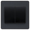 BG Evolve Matt Grey 2G 2W Wide Rocker Light Switch PCDMG42WB Available from RS Electrical Supplies