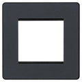 BG Evolve Matt Grey 2G Euro Module Plate PCDMGEMS2B Available from RS Electrical Supplies