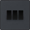 BG Evolve Matt Grey 3G 2W Light Switch PCDMG43B Available from RS Electrical Supplies