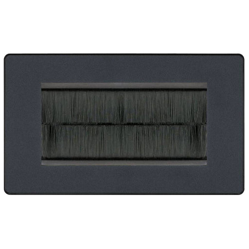 BG Evolve Matt Grey 4G Cable Brush Outlet PCDMG4GBRB Available from RS Electrical Supplies