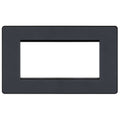 BG Evolve Matt Grey 4G Euro Module Plate PCDMGEMR4B Available from RS Electrical Supplies