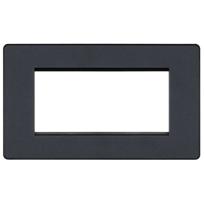 BG Evolve Matt Grey 4G Euro Module Plate PCDMGEMR4B