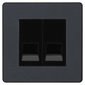 BG Evolve Matt Grey Double Master Telephone Socket PCDMGBTM2B Available from RS Electrical Supplies