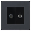 BG Evolve Matt Grey TV & Satellite Socket PCDMGTVSATB Available from RS Electrical Supplies