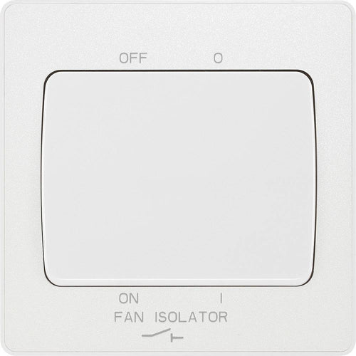 BG Evolve Pearl White 10A Fan Isolator Switch PCDCL15W