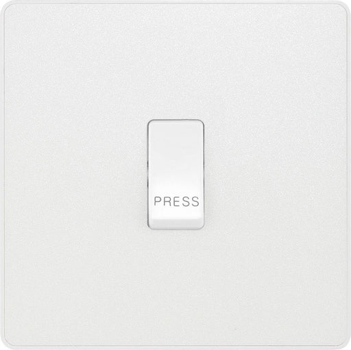 BG Evolve Pearl White 10A Retractive Press Switch PCDCL14W Available from RS Electrical Supplies