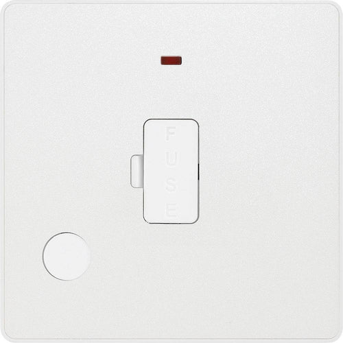 BG Evolve Pearl White 13A Unswitched Spur with LED and Flex Outlet PCDCL54W