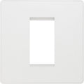 BG Evolve Pearl White 1G Euro Module Plate PCDCLEMS1W Available from RS Electrical Supplies