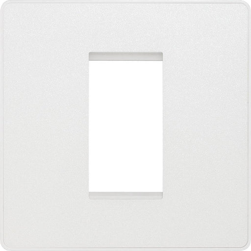 BG Evolve Pearl White 1G Euro Module Plate PCDCLEMS1W Available from RS Electrical Supplies