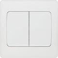 BG Evolve Pearl White 2G 2W Wide Rocker Light Switch PCDCL42WW Available from RS Electrical Supplies