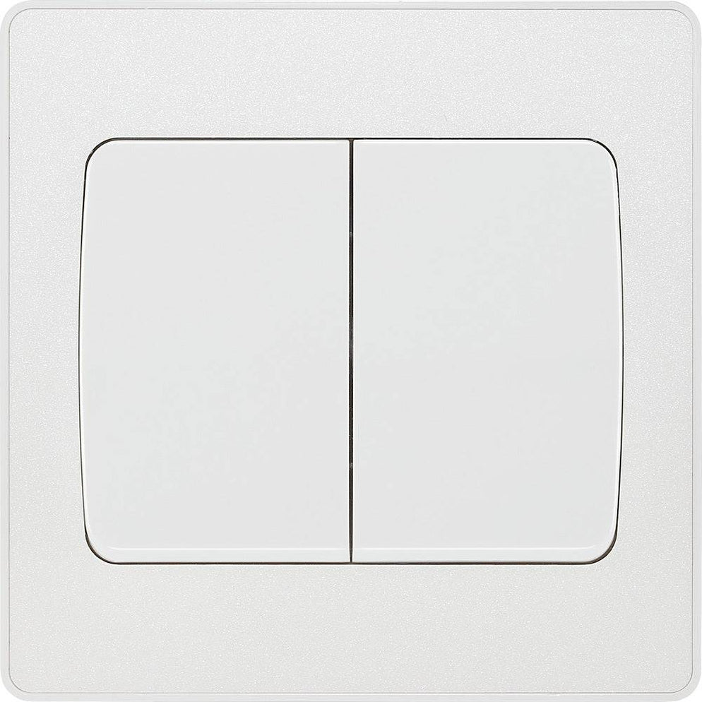 BG Evolve Pearl White 2G 2W Wide Rocker Light Switch PCDCL42WW | RS ...