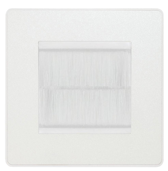 BG Evolve Pearl White 2G Cable Brush Outlet PCDCL2GBRW Available from RS Electrical Supplies