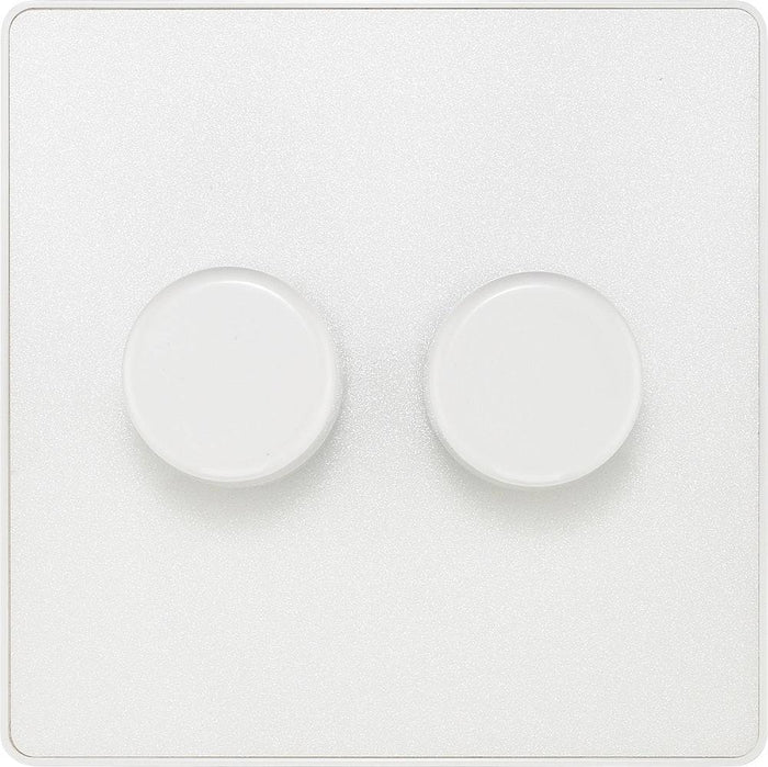 BG Evolve Pearl White 2G Dimmer Switch PCDCL82W Available from RS Electrical Supplies