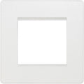 BG Evolve Pearl White 2G Euro Module Plate PCDCLEMS2W Available from RS Electrical Supplies