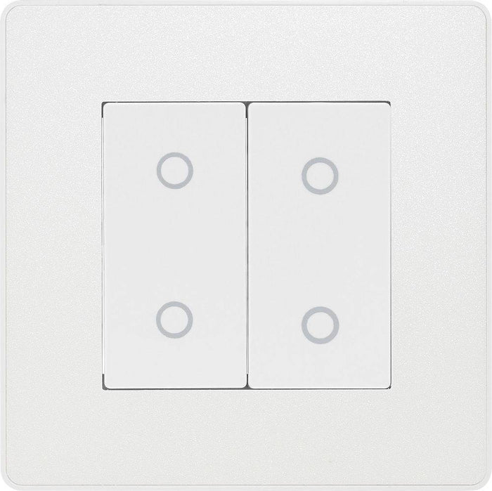 BG Evolve Pearl White 2G Master Touch Dimmer Switch PCDCLTDM2W Available from RS Electrical Supplies