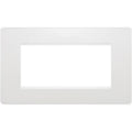 BG Evolve Pearl White 4G Euro Module Plate PCDCLEMR4W Available from RS Electrical Supplies
